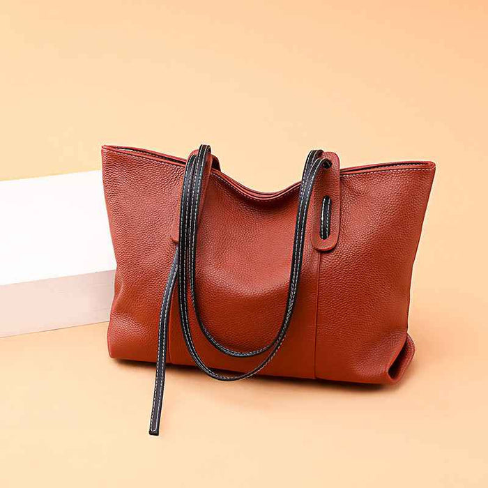 Sac à main décontracté en cuir de vachette pleine fleur, style européen et américain