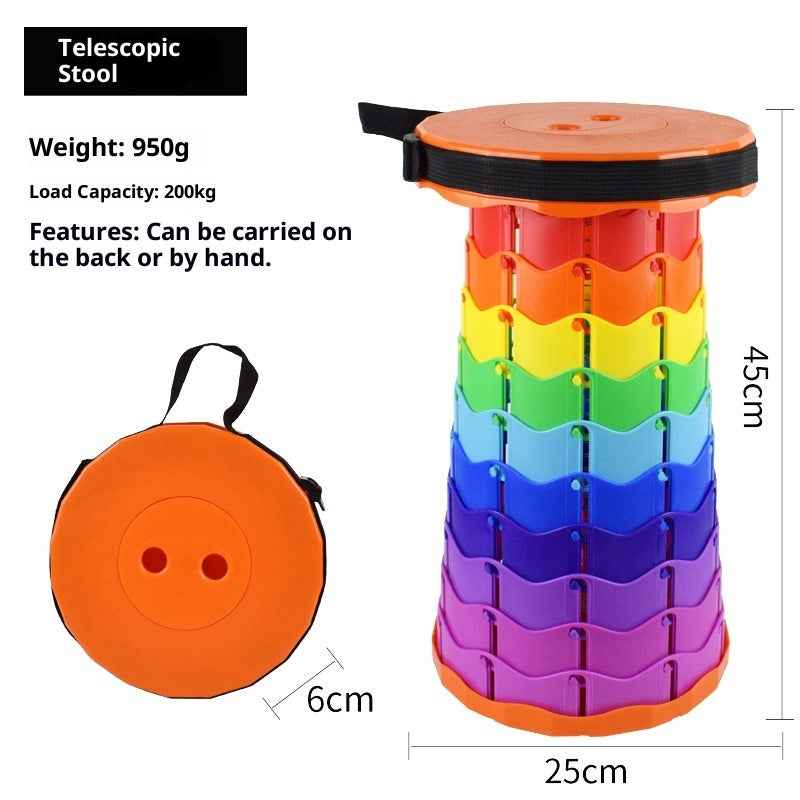 Outdoor Portable Travel Adjustable Telescopic Stool