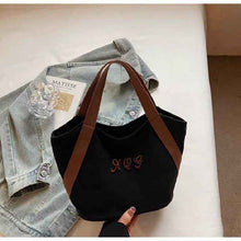 Fashionable Canvas Tote Bag With Letter Print