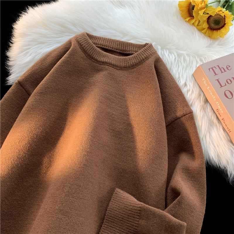 Men's Simple Solid-Color Sweaters For Autumn And Winter