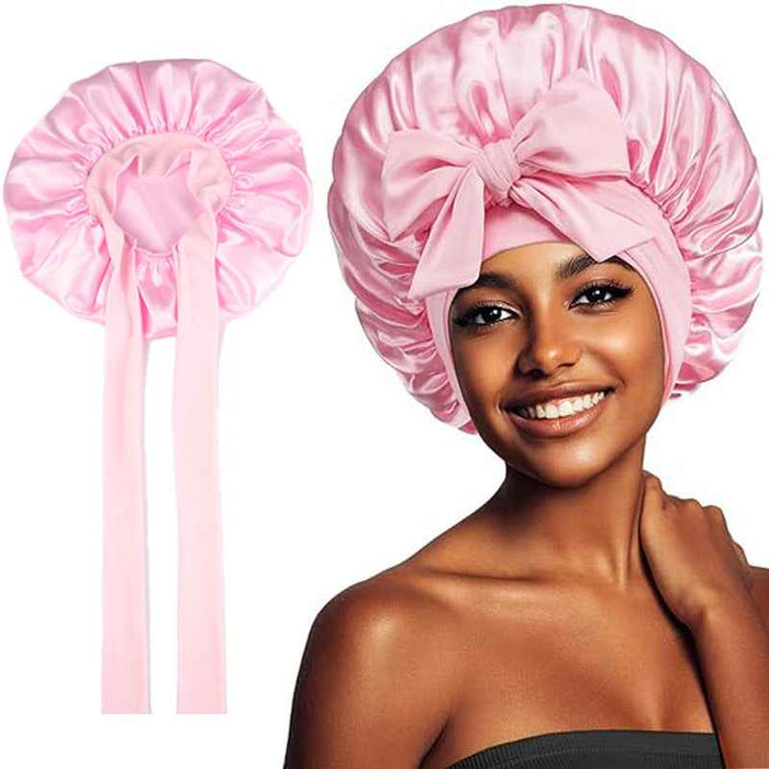 Bonnet rond à ruban simple couche en soie artificielle