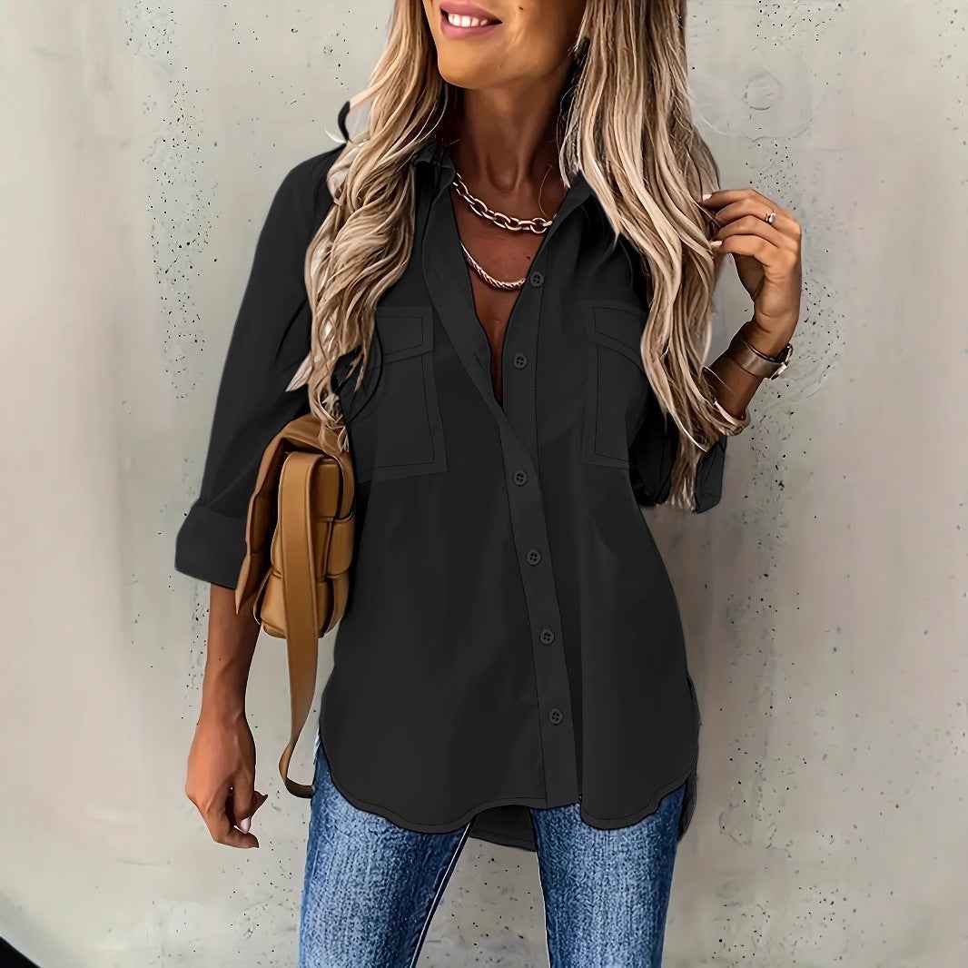 Women's All-Season Versatile Loose Top With Pockets