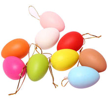 12 PCs Per Pack 642diy Easter Plastic Egg Can Hang Children Colorful Painting Plastic Box Simulation Eggs
