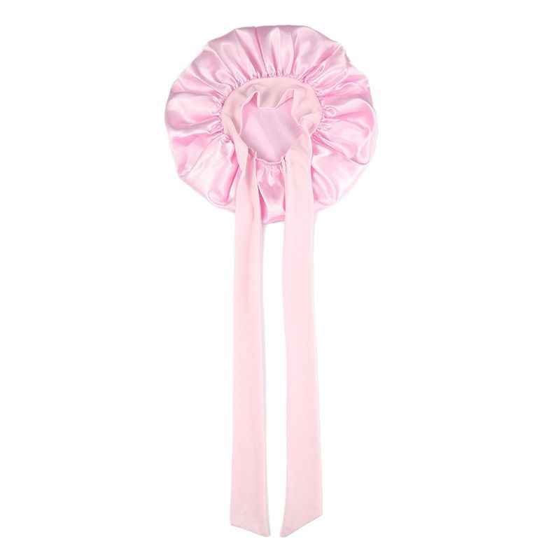 Single Layer Ribbon Round Cap Bow Artificial Silk