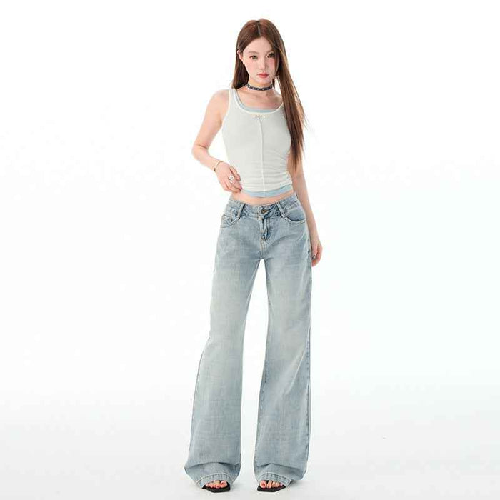 Pantalon ample et chic taille haute à jambes larges