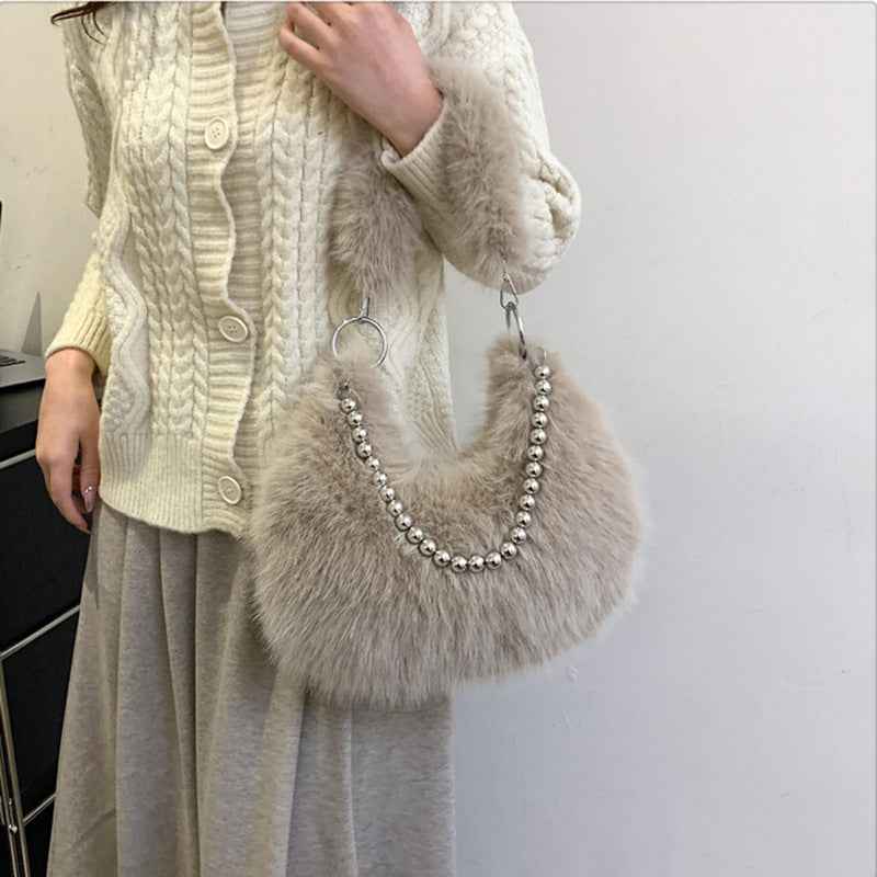 Furry Crossbody Bag For Women