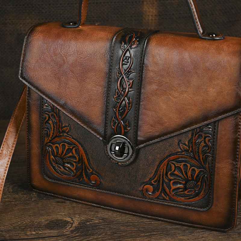 Dual-use Hand-embossed And Rubbed-color Craftsmanship For A Stylish Look