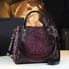 Stylish Textured And Colorful Crocodile-Print Womens Shoulder Bag