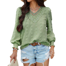 Casual Resort-Style Solid-Color Jacquard Embroidered Long-Sleeve Shirt