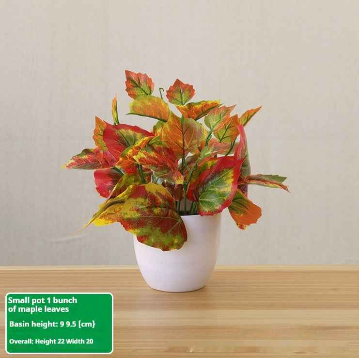 Simulation Plant Plastic Fake Flower And Grass Scindapsus Aureus Leaves Potted Plant