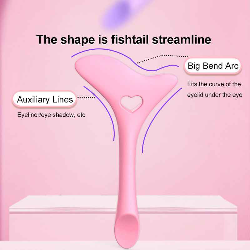 Silicone Eyeliner Stencil Wing Tip Mascara Drawing Lipstick Aid Face Cream Applicator For Beginners Makeup Tool Eyeliner Stencils Silicone Winged Tip Eyeliner Aid Eyebrow Pencil Stencil Reusable