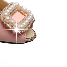 Beaded high heel sandals women stiletto fish mouth