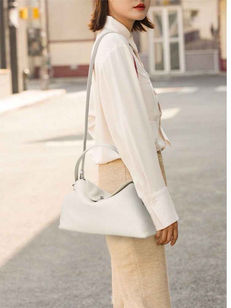 Stylish Niche Leather Tote Bag For Office Ladies