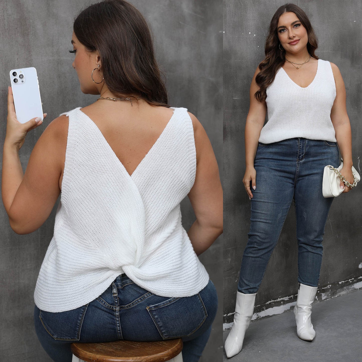 Back-cross V-neck Casual Base Sweater Knitted Top For Women by Mirlaine Univers Back-cross V-neck Casual Base Sweater Knitted Top For Women Mirlaine Univers back-cross-v-neck-casual-base-sweater-knitted-top-for-women 0 Back-cross V-neck Casual Base Sweater Knitted Top For Women Mirlaine Univers Back-cross V-neck Casual Base Sweater Knitted Top For Women