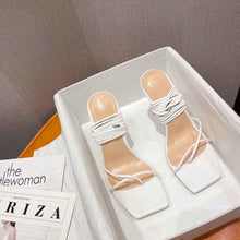 Roman Classic Square Toe Simple Thong Sandals Women
