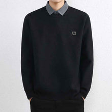Simple Fake Two Pieces Sweaters Men