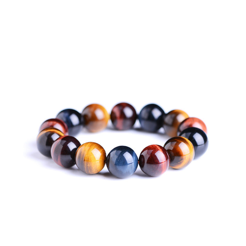 Tiger Eye Bracelet Natural Crystal Stone Buddha Bead Bracelet by Mirlaine Univers