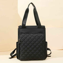 Stylish Casual Dual-handle Backpack With Embroidered Diamond-pattern Designversatile And Perfect For Everyday Use For Women