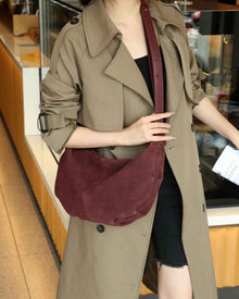 Womens Elegant Matte Leather Crossbody Shoulder Bag