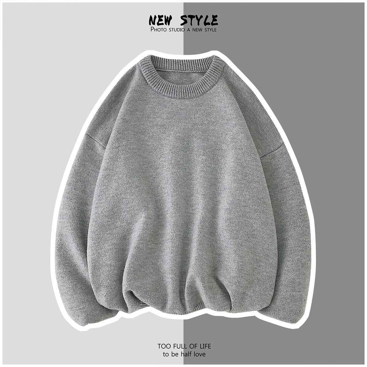 Men's Simple Solid-Color Sweaters For Autumn And Winter