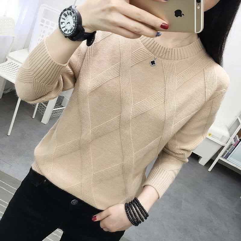 Autumn And Winter Sweaters Women's Pullover Bottoming Shirt Loose Bottoming Top Knitwear