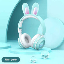 Rabbit Ear Headphones Wireless Luminous Extendable Wheat Headphones - Mirlaine Univers - Rabbit Ear Headphones Wireless Luminous Extendable Wheat Headphones