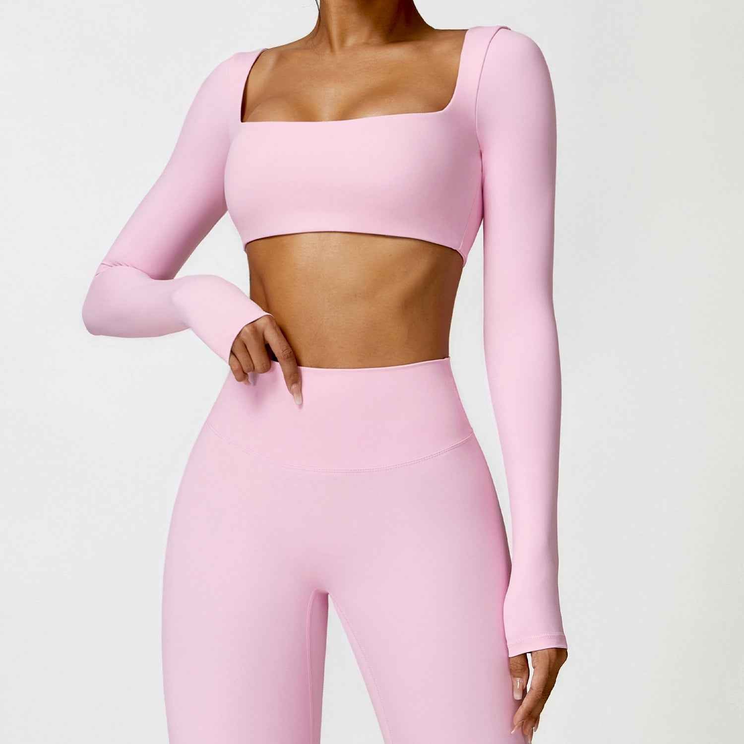 Women's Tight Long Sleeve Yoga Wear Running Workout T-shirt Top