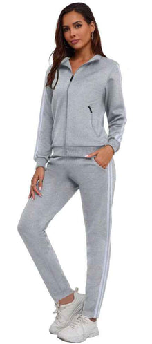 Women's Fashionable Printed Sports Long-Sleeve Hoodie Set
