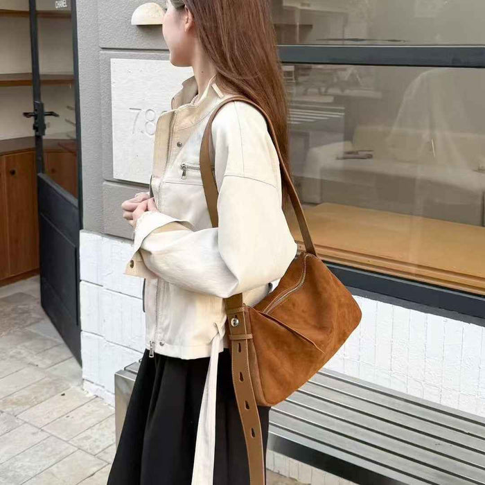 Sac coussin en cuir véritable, sac à bandoulière en cuir de vachette grainé