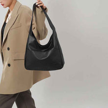 Large-Capacity Retro Solid-Color Textured Simple Casual Tote Bag