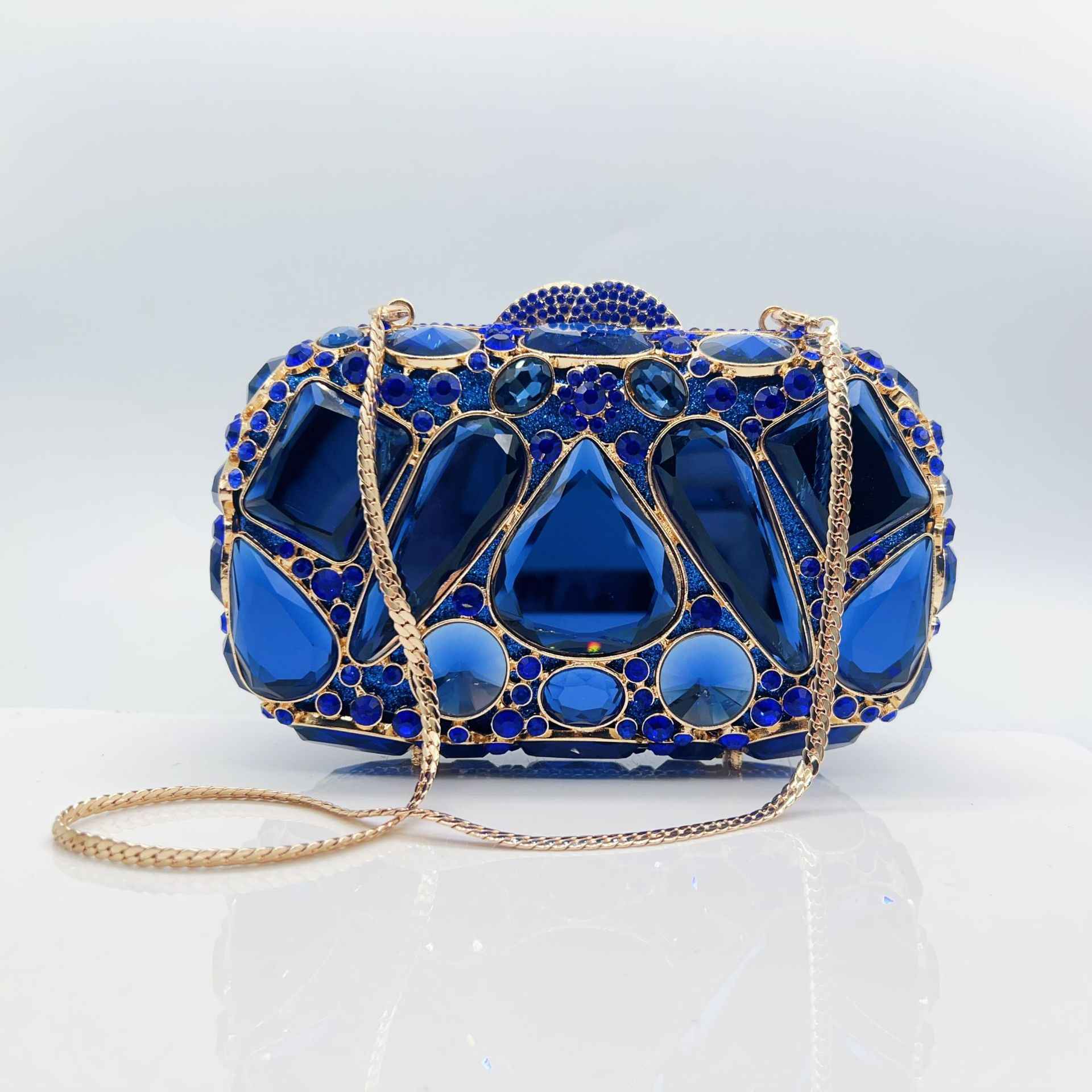 Diamond-Encrusted Evening Bag Glass Diamond Womens Clutch
