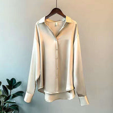 Women's Long-sleeved Satin Shirt by Mirlaine Univers