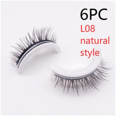 Reusable 3D Mink Lashes Natural False Eyelashes Self Adhesive Fake Glue Free Makeup Eyelash Extension Silk by Mirlaine Univers