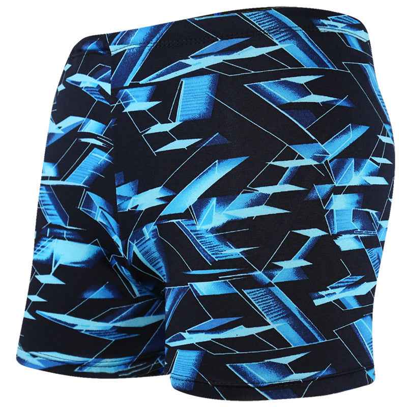 Printed Adult Swimming Trunks Men's Plus Size Boxer Beach Shorts