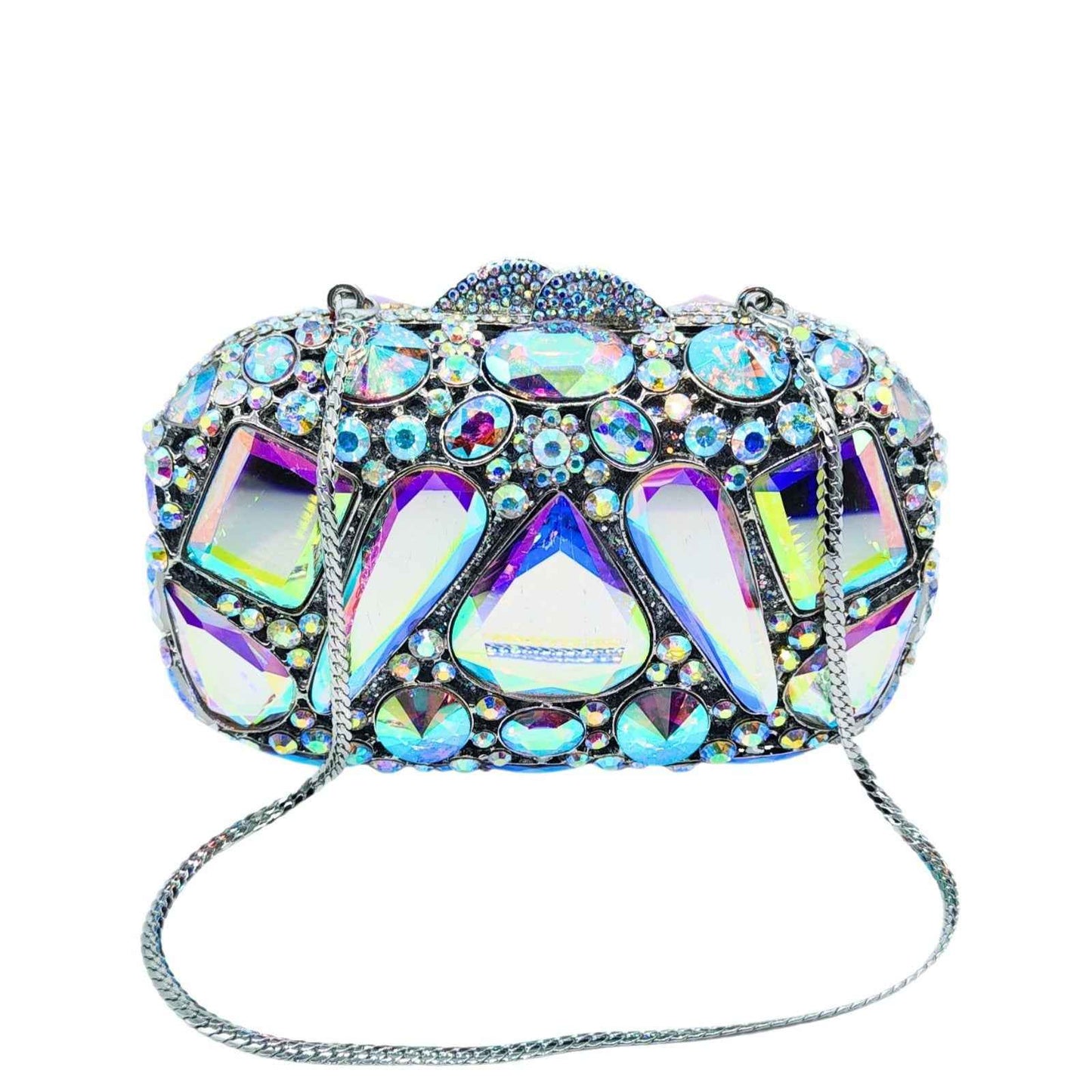 Diamond-Encrusted Evening Bag Glass Diamond Womens Clutch