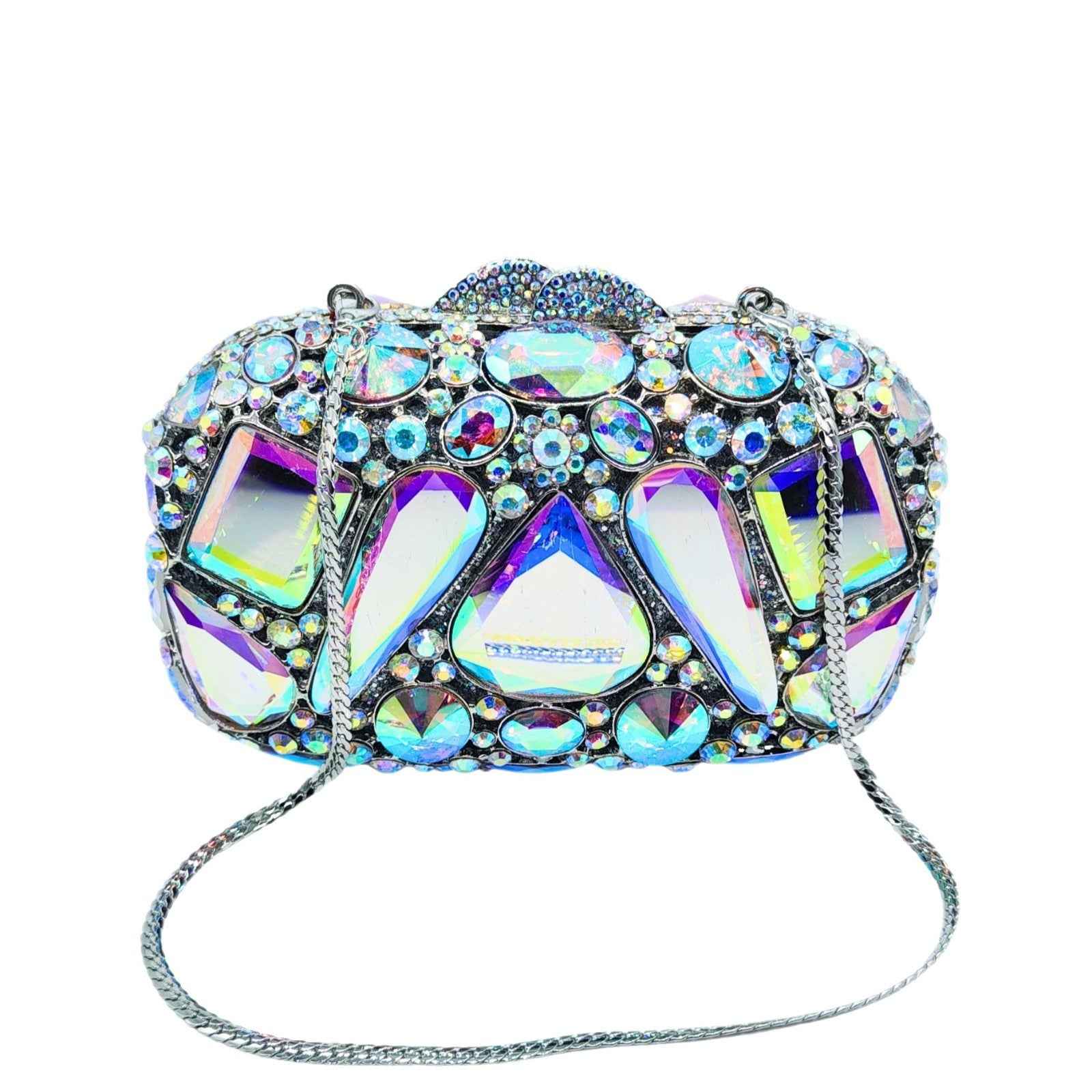 Diamond-Encrusted Evening Bag Glass Diamond Womens Clutch