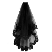 Black Veil Short Lace Headdress Spiritual Love Wedding Clothes Party Photo Veil Veil by Mirlaine Univers
