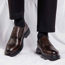 Genuine Leather Men's Leather Shoes Increased Casual Soft Bottom Super