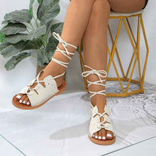 Summer New Plus Size Light Bottom Hemp Rope Lace-up Sandals For Women