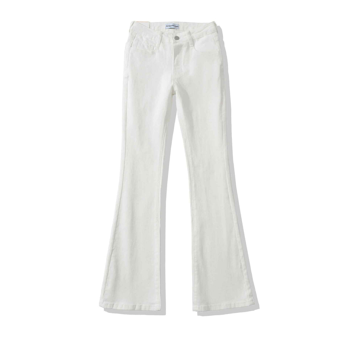 Womens Stylish Slim-fit Distressed Flared Jeans