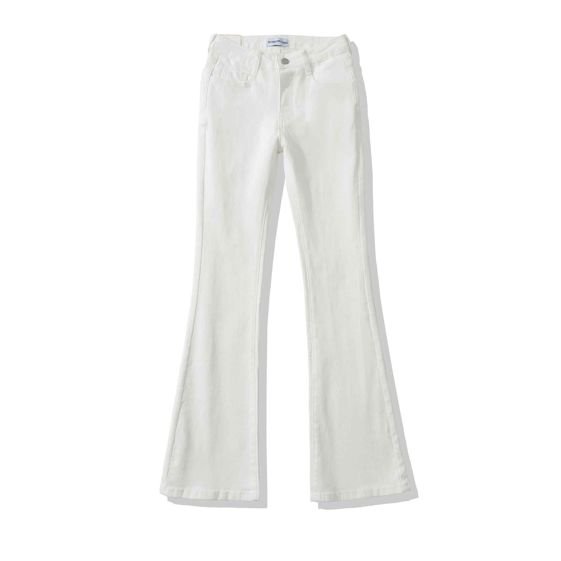 Womens Stylish Slim-fit Distressed Flared Jeans