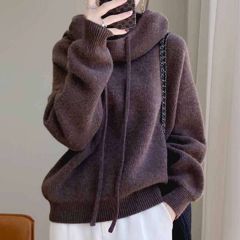 Women's Sweater Thicken Lazy Style All-match Long-sleeved Autumn Winter Warm Casual Sweater For Women by Mirlaine Univers