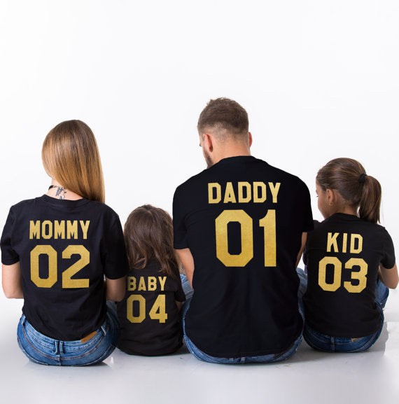 Parent-child Short-sleeved T-shirt Family Top by Mirlaine Univers