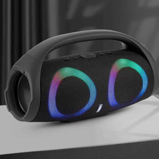 War Drum Three-generation Bluetooth Speaker With RGB Colored Lights Outdoor Portable Waterproof