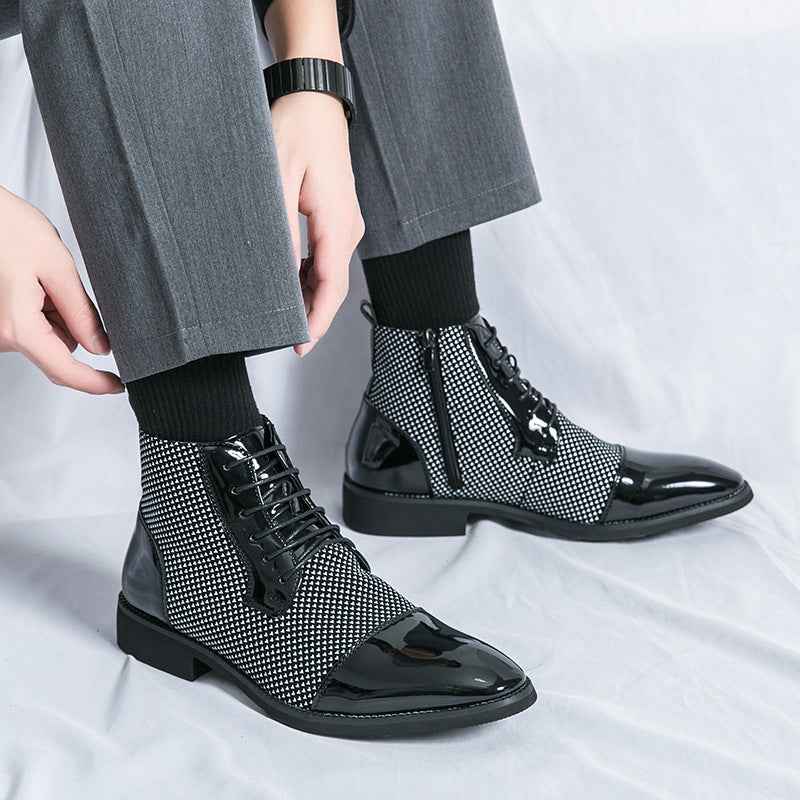 New Leather Boots Fashion Men's Business Formal Leather Shoes