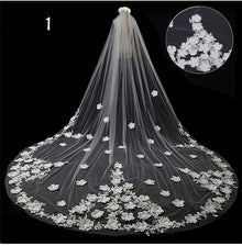 Bridal Wedding Dress Long Tail Luxury Super Fairy Wedding Veil by Mirlaine Univers