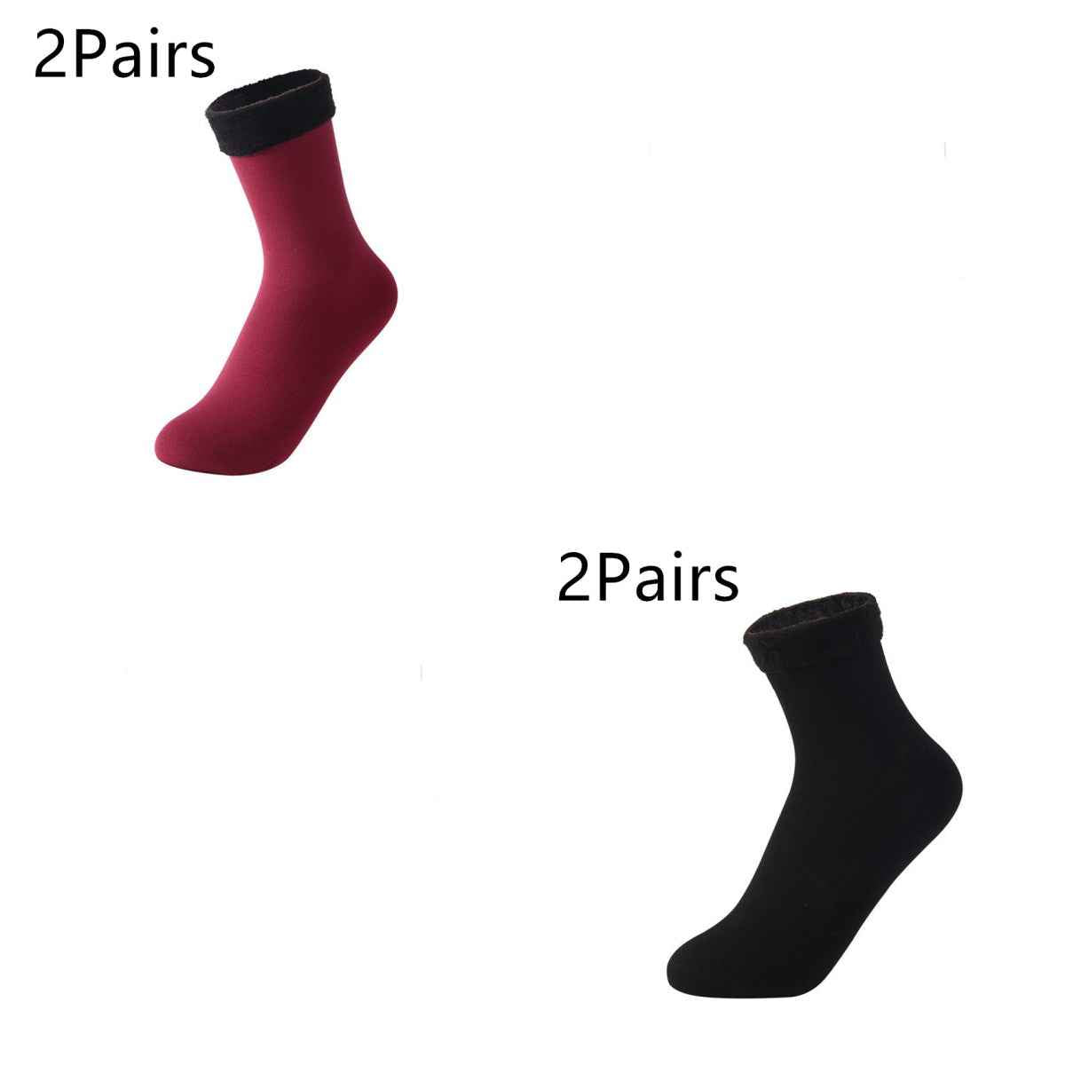 Women's Padded Velvet Warm Soft Medium Tube Socks