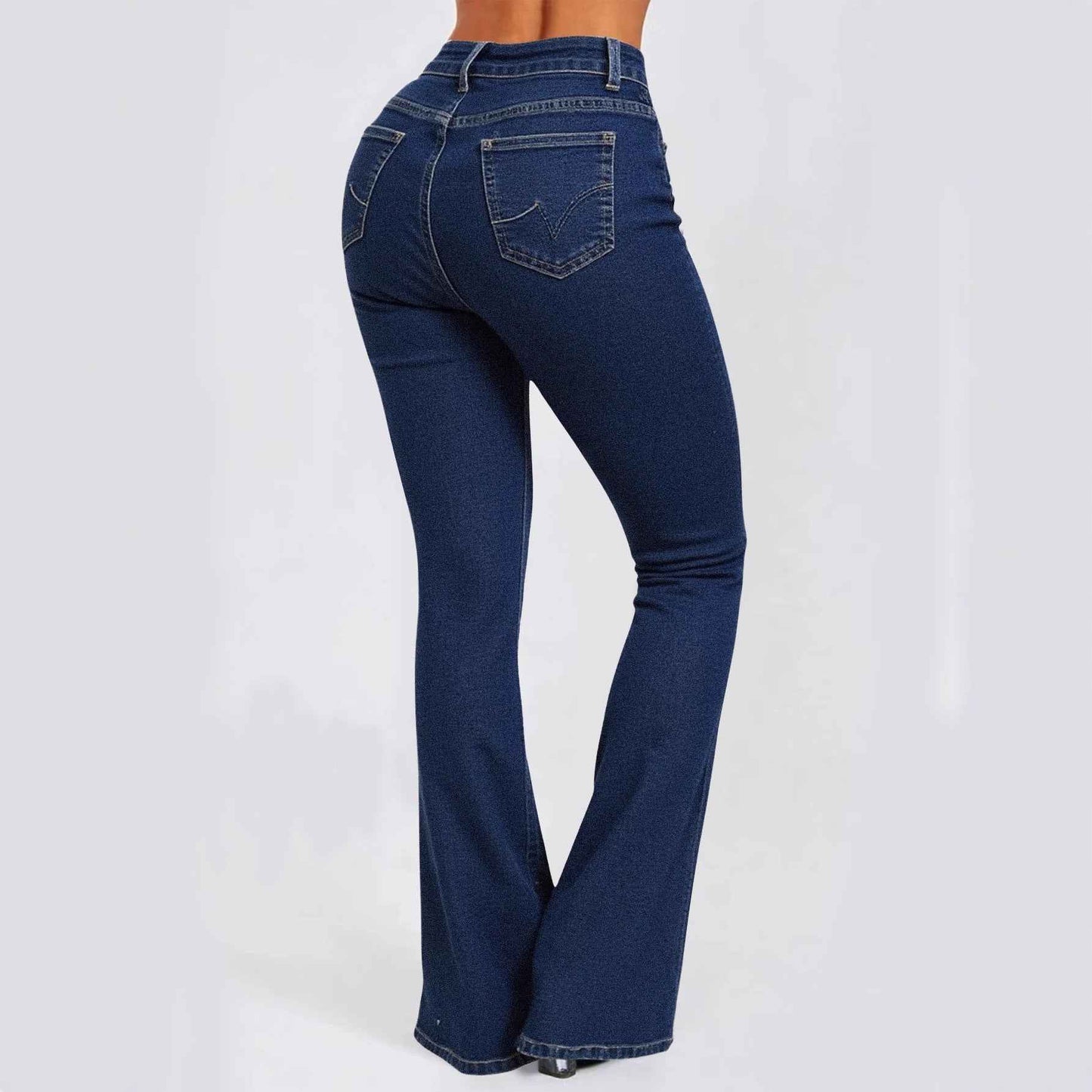 Spring Washed Slightly Flared Straight-leg Pants