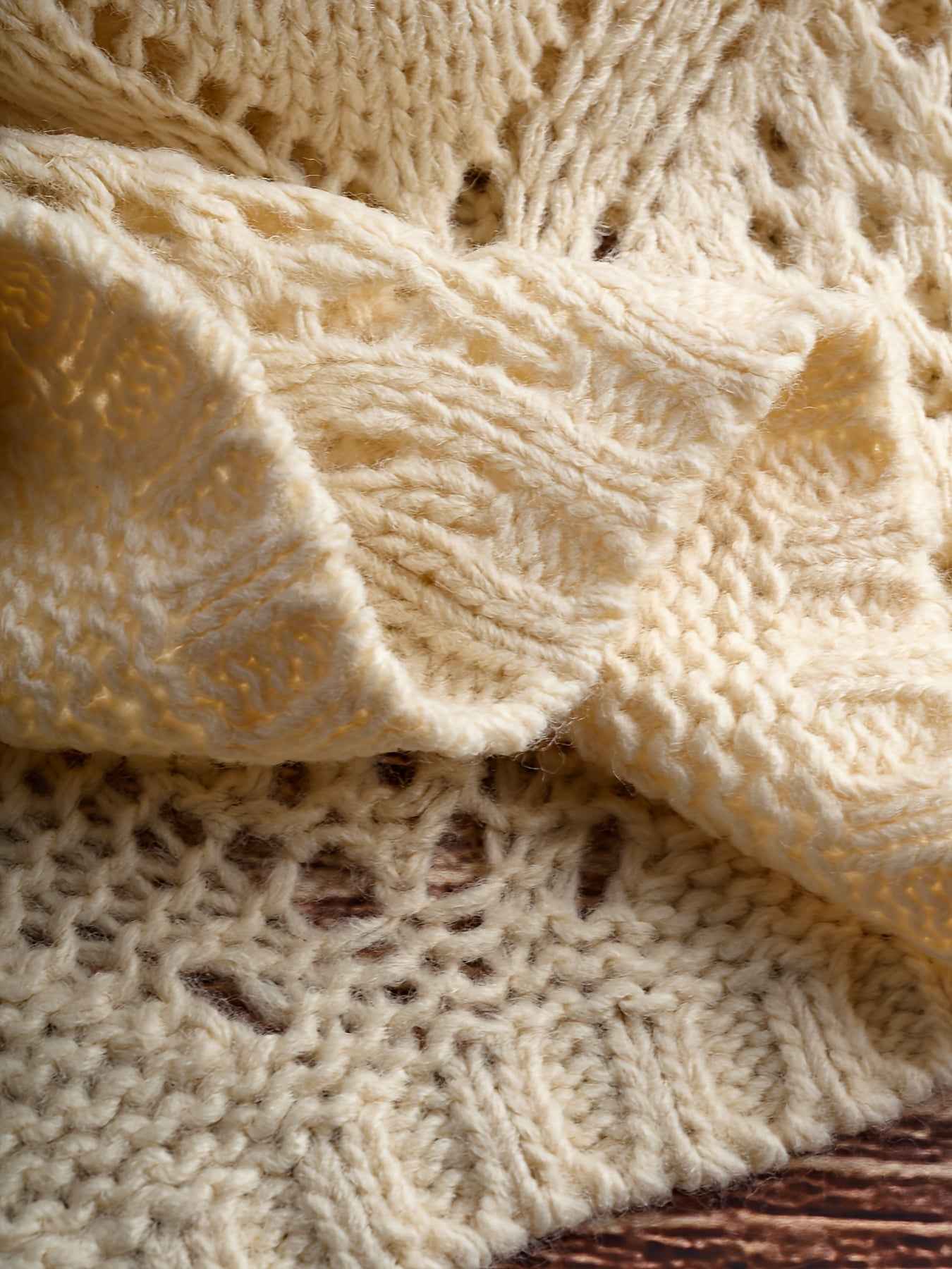 Hollowed-out Vintage Knit Vest Sweater