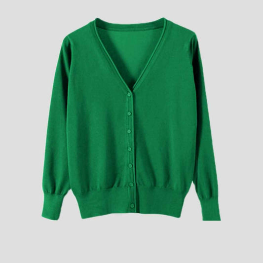 Women's Slim-fit SpringAutumn Plus-size Knitted Cardigan
